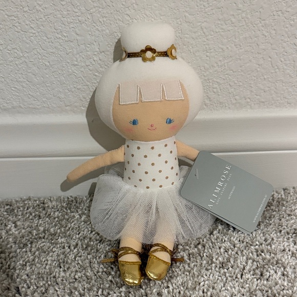 alimrose Other - Alimrose Gold Tutu Ballerina Doll - White & Gold